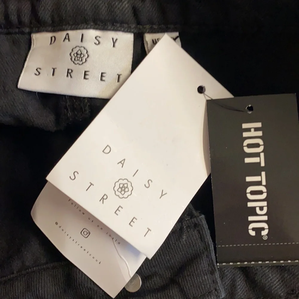 NWT Daisy Street by Hot Topic Star Patchwork Midi Denim Skirt in Black.Size M - Picture 10 of 15